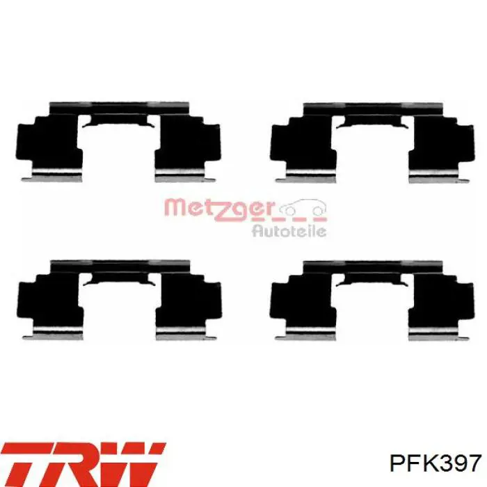 Kit de molas de fixação de sapatas de disco dianteiras TRW PFK397 preço, a partir de 6,90 USD