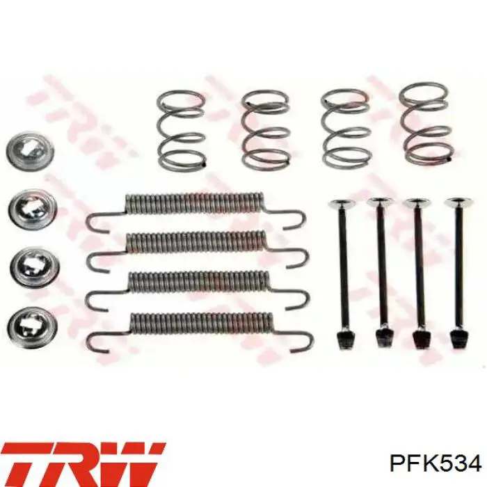 Kit de molas de fixação de sapatas de disco dianteiras Volkswagen Transporter T5 7HB, 7HJ, 7EB, 7EJ