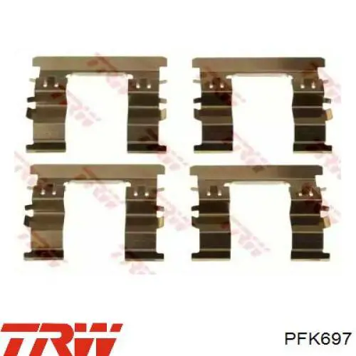 MR977366 Mitsubishi Kit de molas de fixação de sapatas de disco dianteiras