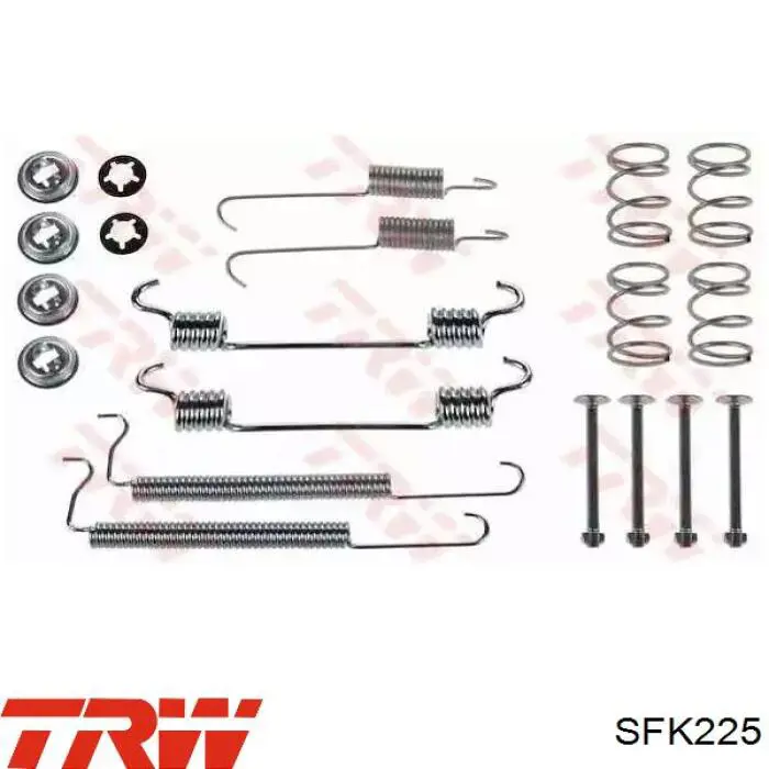 Kit de montagem das sapatas traseiras de tambor TRW SFK225 preço, a partir de 12,78 USD