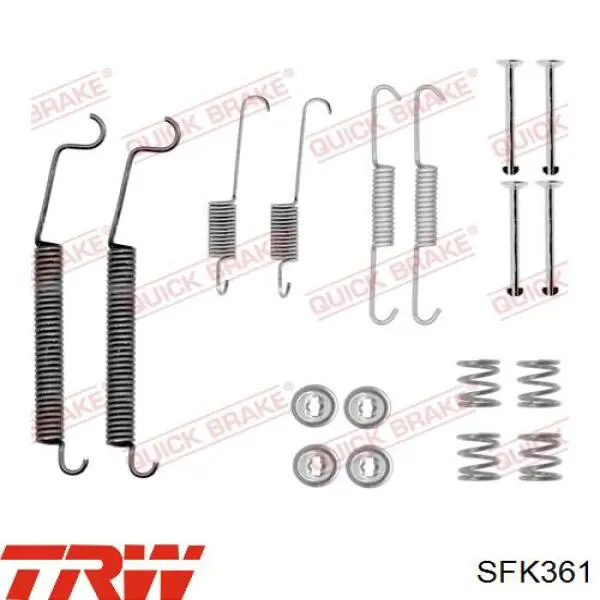 Compre SFK361 TRW Kit de montagem das sapatas traseiras de tambor