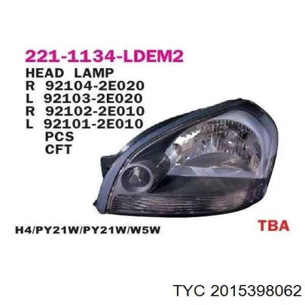 2015398062 TYC Luz esquerda