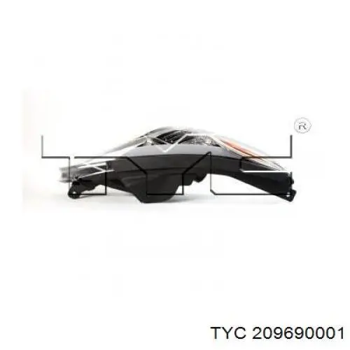 Luz esquerda TYC 209690001 preço, a partir de 423,31 USD