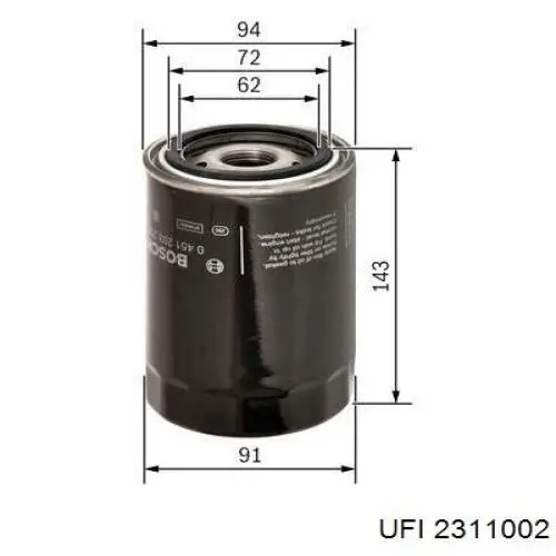 Compre 2311002 UFI Filtro de óleo