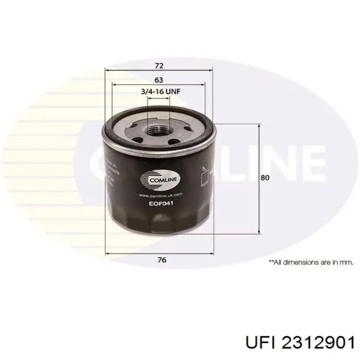 Compre 2312901 UFI Filtro de óleo
