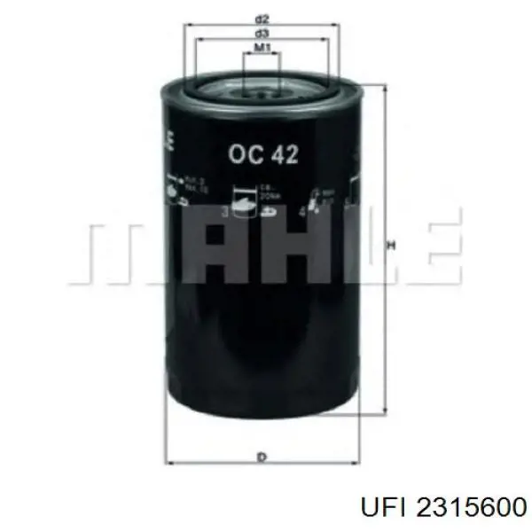 Compre 2315600 UFI Filtro de óleo