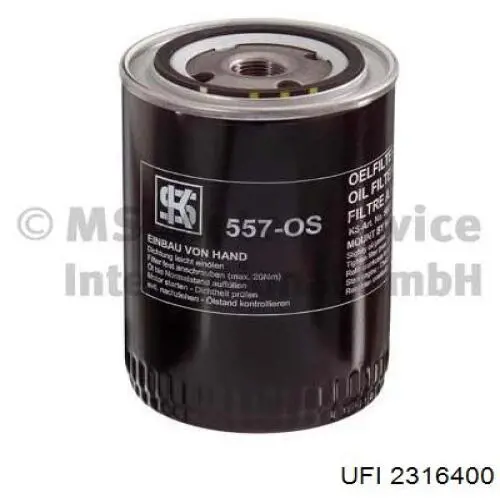 Filtro de óleo UFI 2316400 preço, a partir de 6,04 USD
