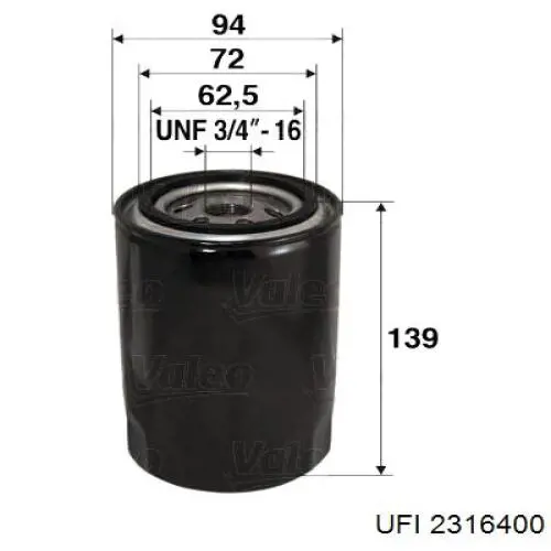 Compre 2316400 UFI Filtro de óleo