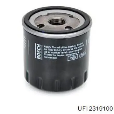 Filtro de óleo UFI 2319100 preço, a partir de 6,93 USD