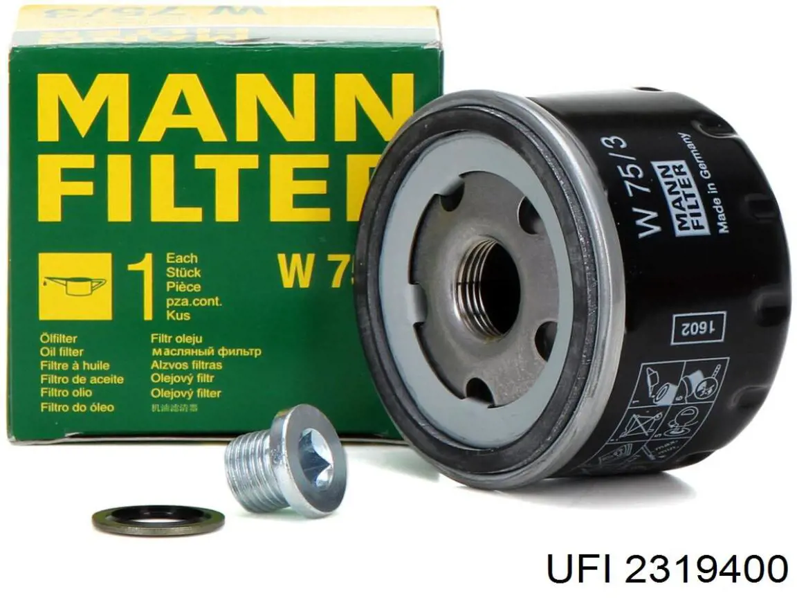 Filtro de óleo UFI 2319400 preço, a partir de 5,43 USD