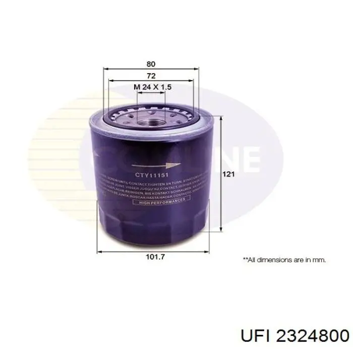 Compre 2324800 UFI Filtro de óleo