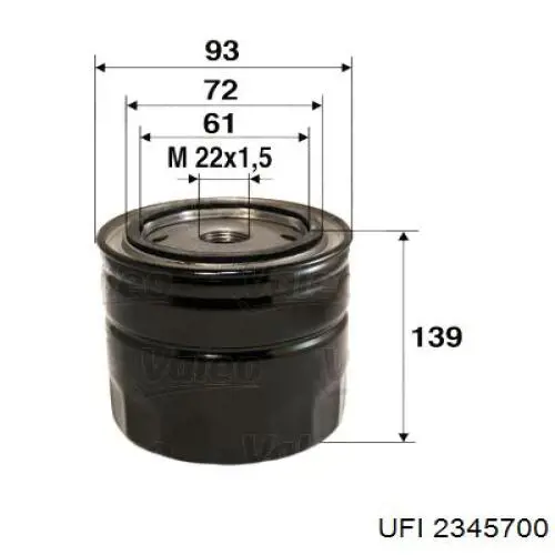 Compre 2345700 UFI Filtro de óleo