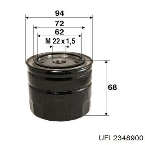 Compre 2348900 UFI Filtro de óleo