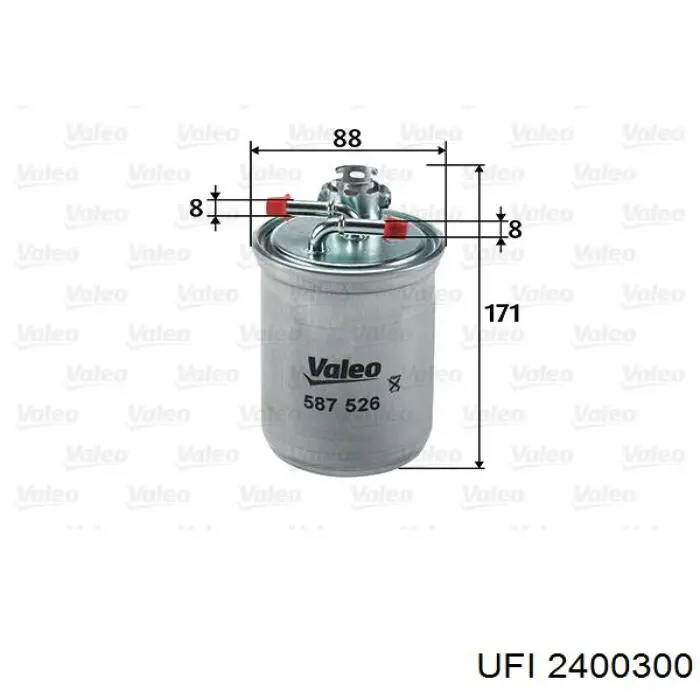 Filtro de combustível UFI 2400300 preço, a partir de 17,34 USD