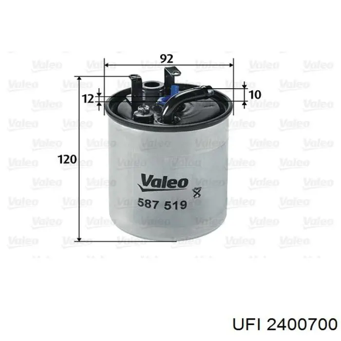 Filtro de combustível UFI 2400700 preço, a partir de 16,65 USD