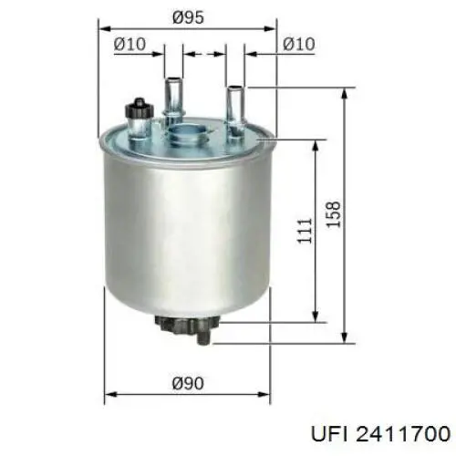 Filtro de combustível UFI 2411700 preço, a partir de 23,75 USD