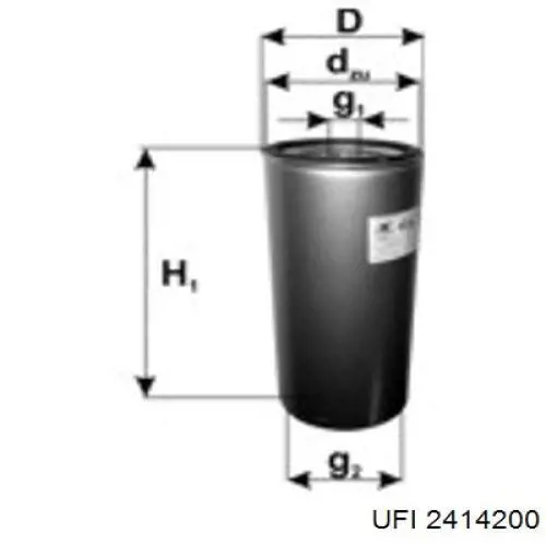Filtro de combustível UFI 2414200 preço, a partir de 23,55 USD