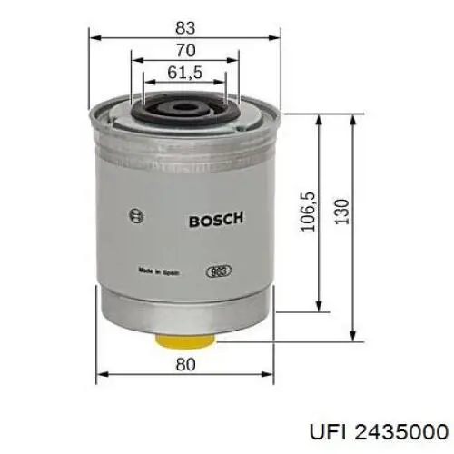 Filtro de combustível UFI 2435000 preço, a partir de 11,42 USD