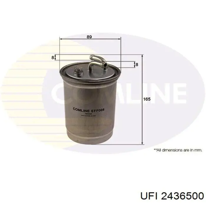 Filtro de combustível UFI 2436500 preço, a partir de 18,67 USD