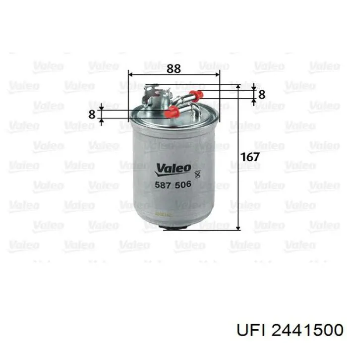 Filtro de combustível UFI 2441500 preço, a partir de 18,81 USD