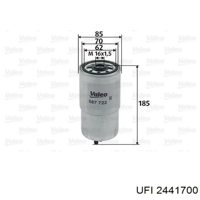 Compre 2441700 UFI Filtro de combustível