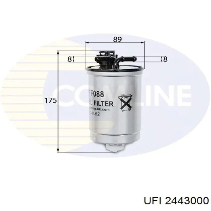 Filtro de combustível UFI 2443000 preço, a partir de 19,48 USD