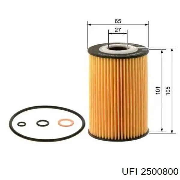 Filtro de óleo UFI 2500800 preço, a partir de 6,82 USD
