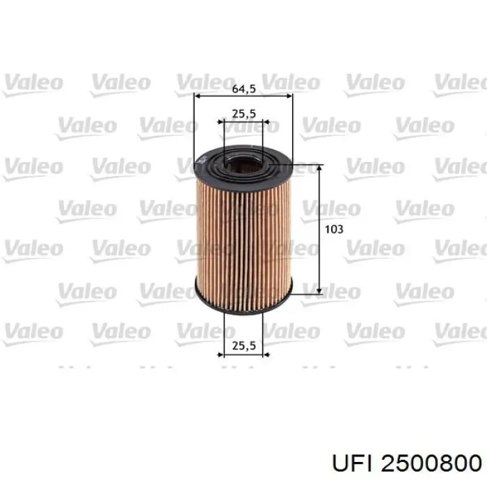 Compre 2500800 UFI Filtro de óleo