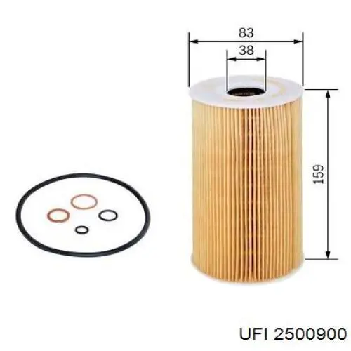 Compre 2500900 UFI Filtro de óleo