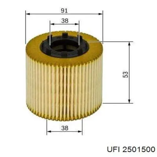 Compre 2501500 UFI Filtro de óleo