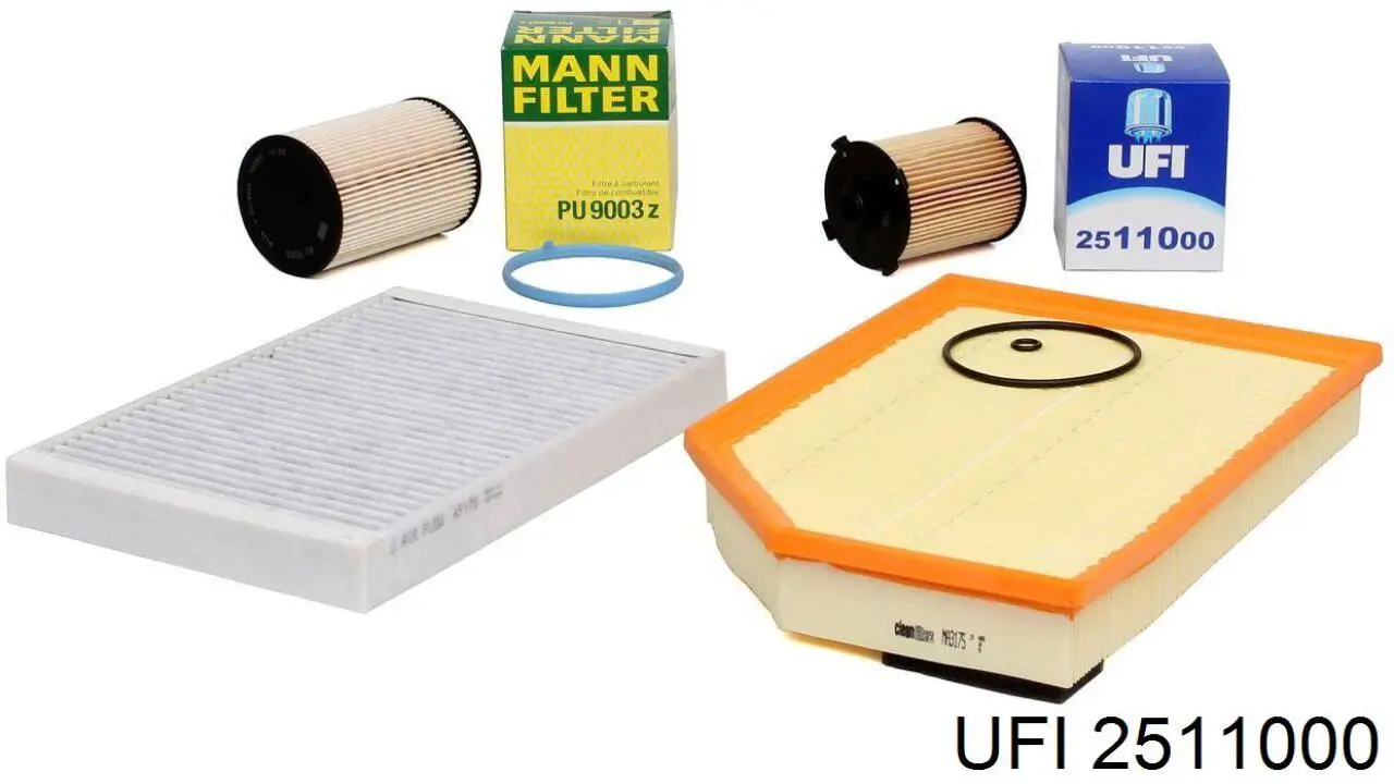 Filtro de óleo UFI 2511000 preço, a partir de 9,83 USD