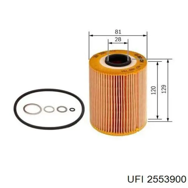 Compre 2553900 UFI Filtro de óleo