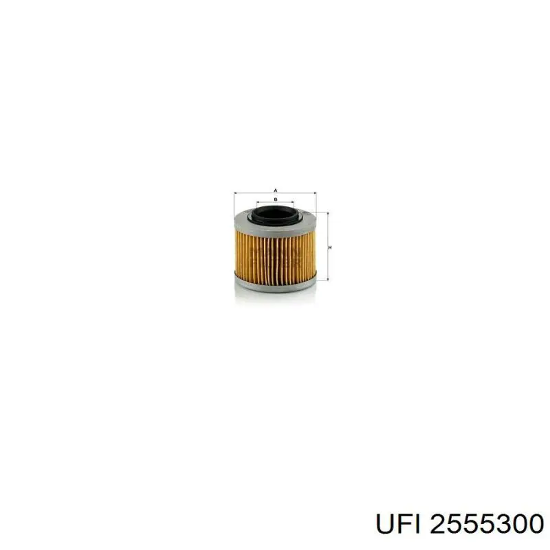 Filtro de óleo UFI 2555300 preço, a partir de 10,25 USD