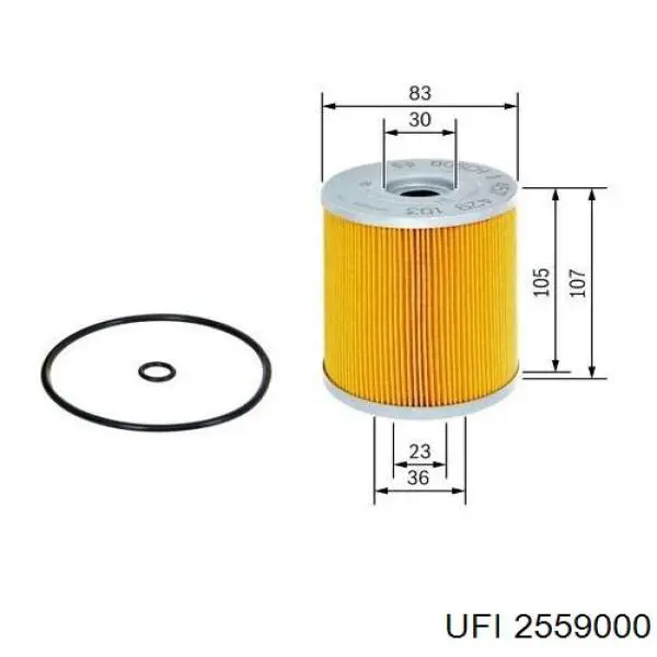 Compre 2559000 UFI Filtro de óleo