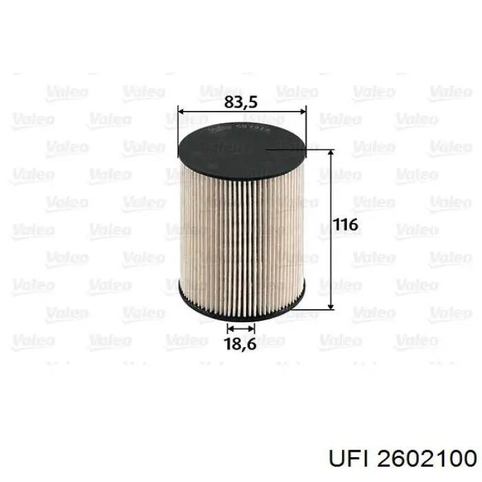Compre 2602100 UFI Filtro de combustível