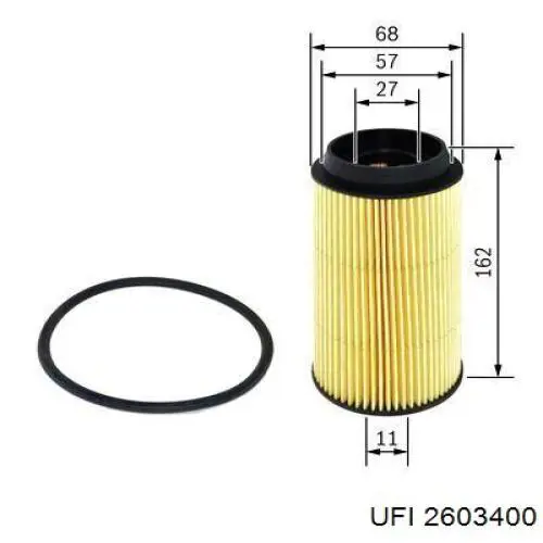 Filtro de combustível UFI 2603400 preço, a partir de 26,09 USD