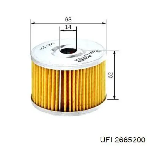 Filtro de combustível UFI 2665200 preço, a partir de 4,06 USD