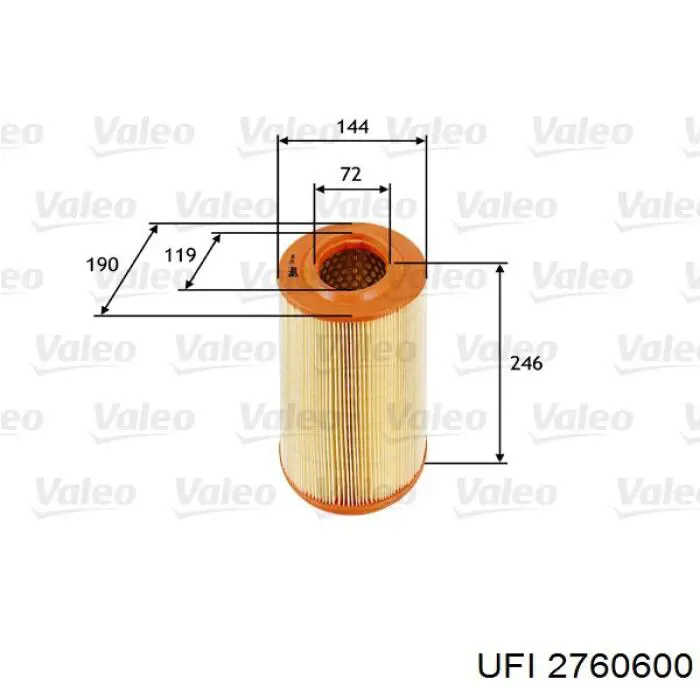 Compre 2760600 UFI Filtro de ar