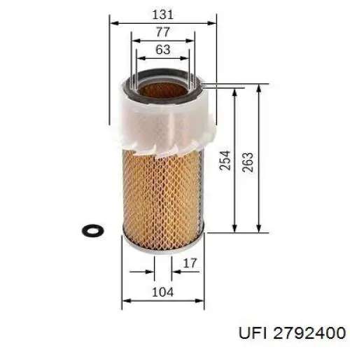 Compre 2792400 UFI Filtro de ar