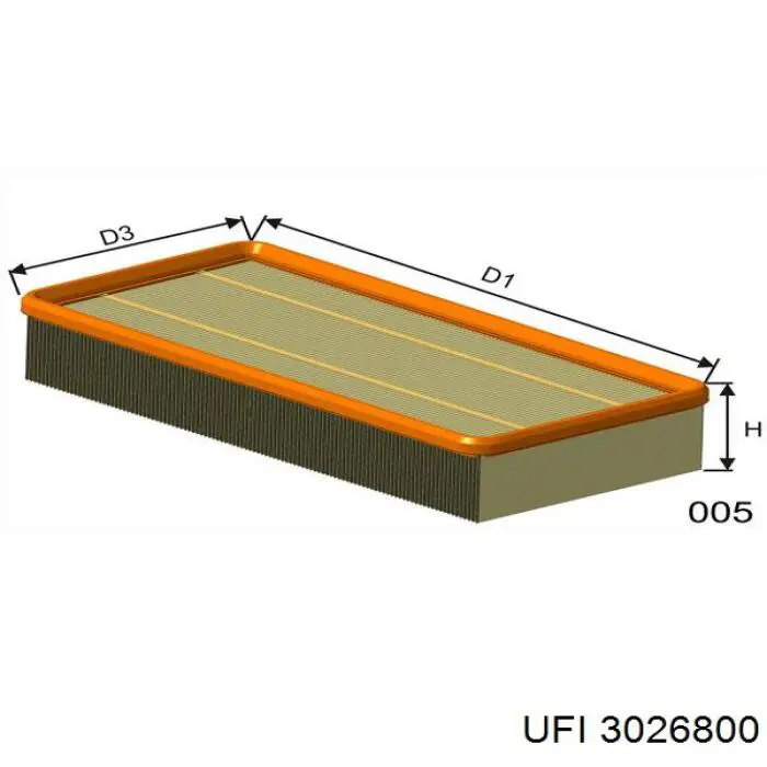 Filtro de ar UFI 3026800 preço, a partir de 11,63 USD