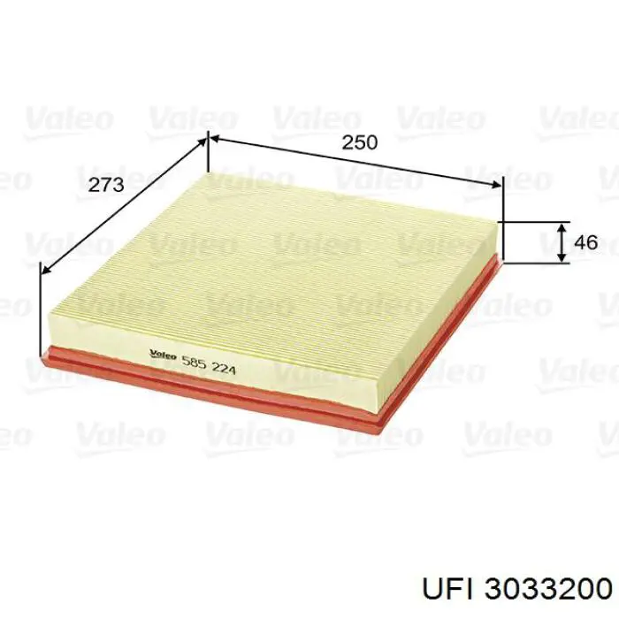 Filtro de ar UFI 3033200 preço, a partir de 9,61 USD