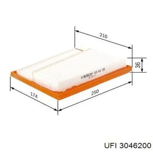 Filtro de ar UFI 3046200 preço, a partir de 18,84 USD