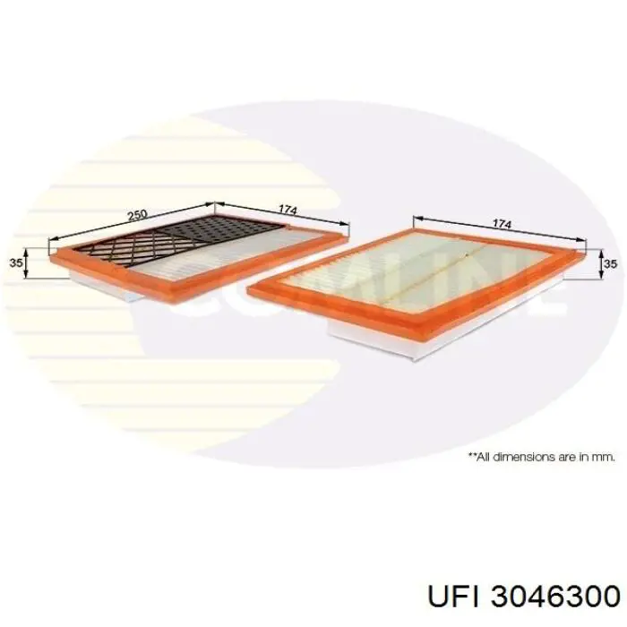 Filtro de ar UFI 3046300 preço, a partir de 17,11 USD