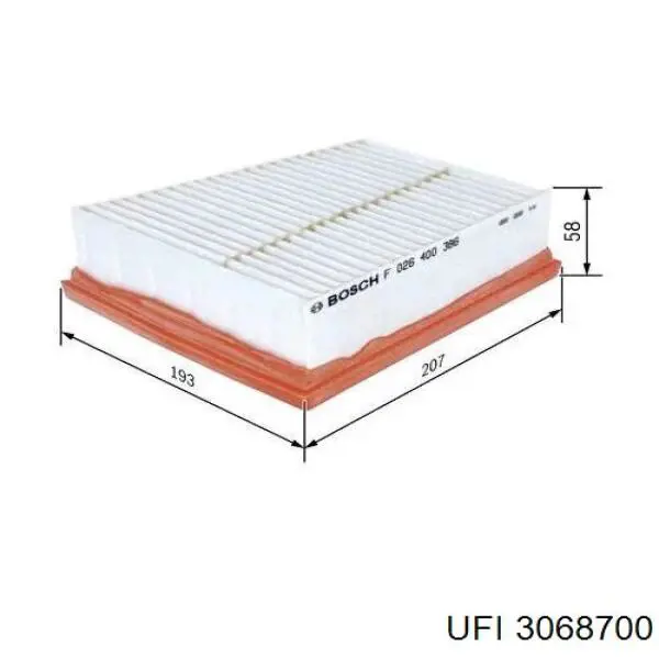 Filtro de ar UFI 3068700 preço, a partir de 13,69 USD