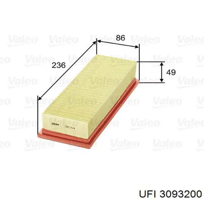 Filtro de ar UFI 3093200 preço, a partir de 6,97 USD