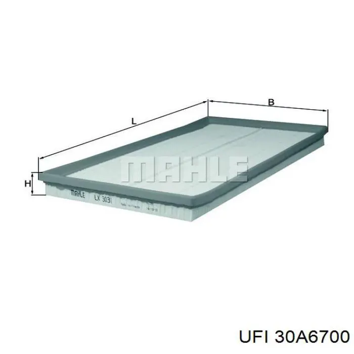 30A6700 UFI Filtro de ar