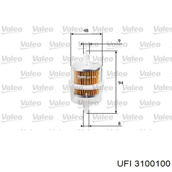 Compre 3100100 UFI Filtro de combustível