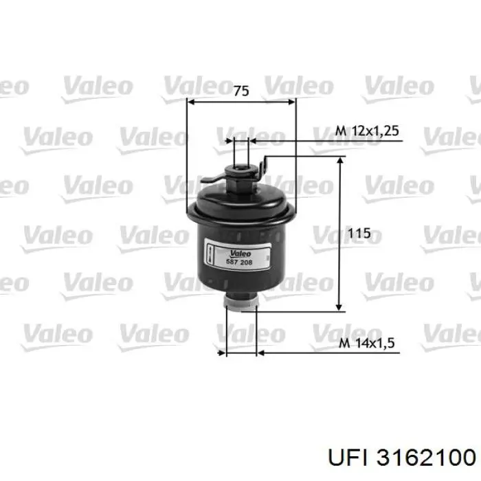 Filtro de combustível UFI 3162100 preço, a partir de 13,48 USD