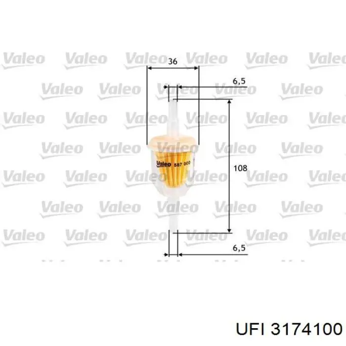 Filtro de combustível UFI 3174100 preço, a partir de 12,41 USD