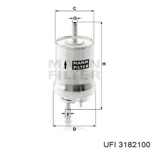 Filtro de combustível 3182100 UFI